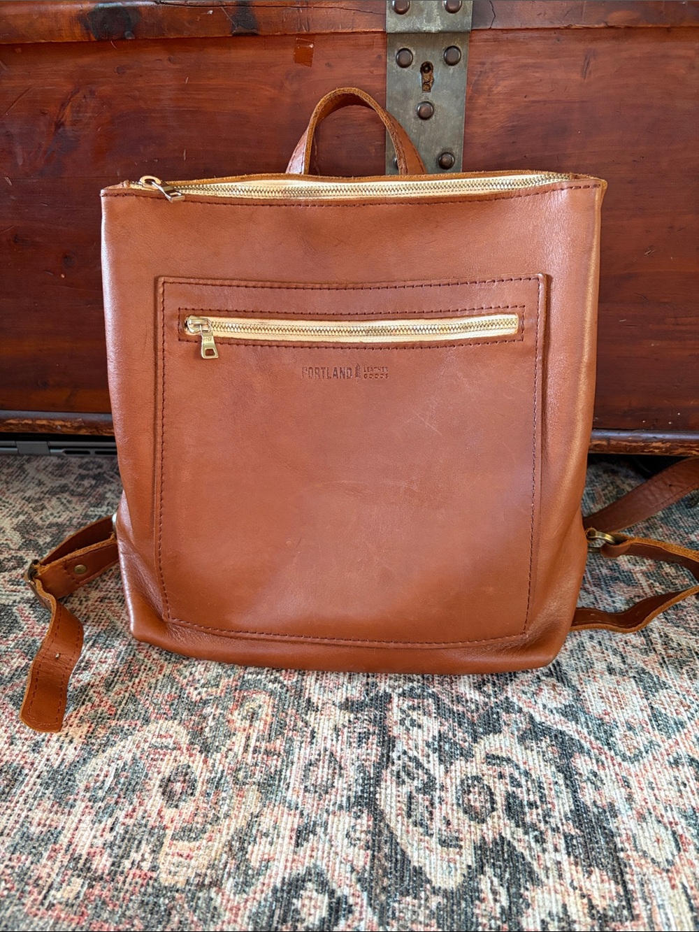 Portland Leather Backpack in Honey